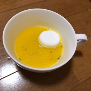 市販のスープで簡単♡ パンプキン　マシュマロスープ